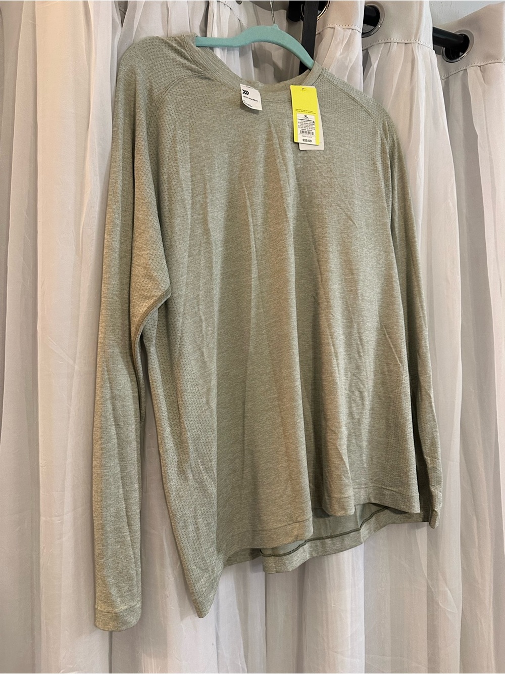 all in motion Men's Long-Sleeve Crew Tee in Sage